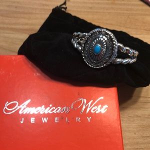 Carolyn Pollack American West .925 Changeable Cuff Bracelet & Turquoise Enhancer